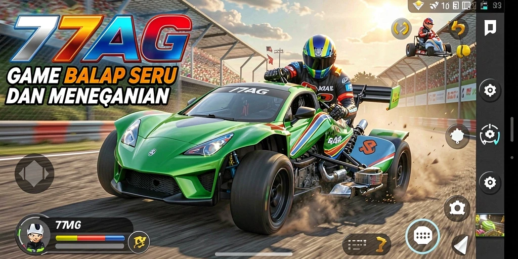Gameplay Racing yang seru di 77AG dengan grafik menawan.