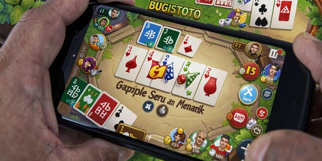 Tangkapan layar game BUGISTOTO menampilkan gameplay Gaple yang seru.