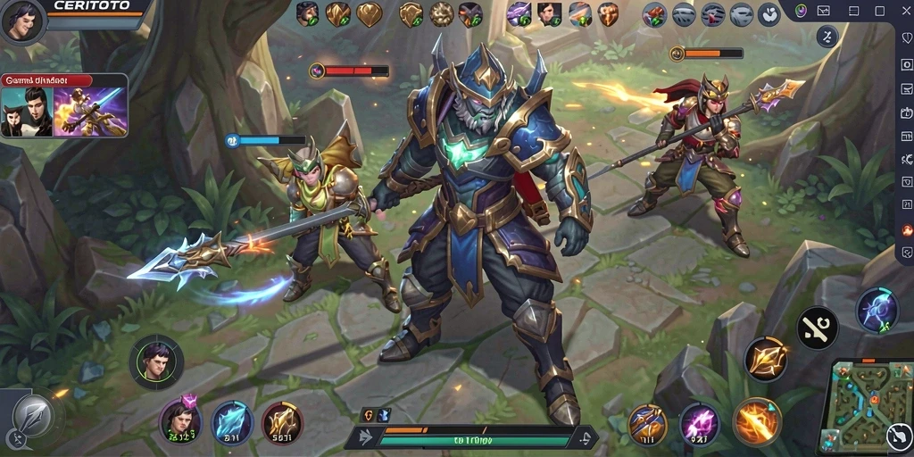 Tampilan gameplay seru dari permainan MOBA CERITOTO.