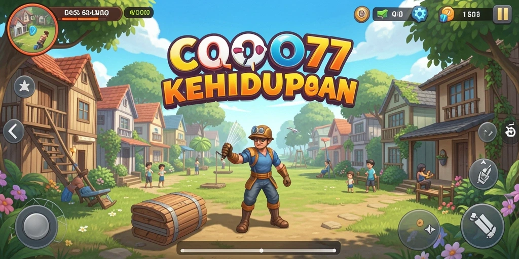 Screenshot dari gameplay COO77 yang menampilkan interaksi karakter.