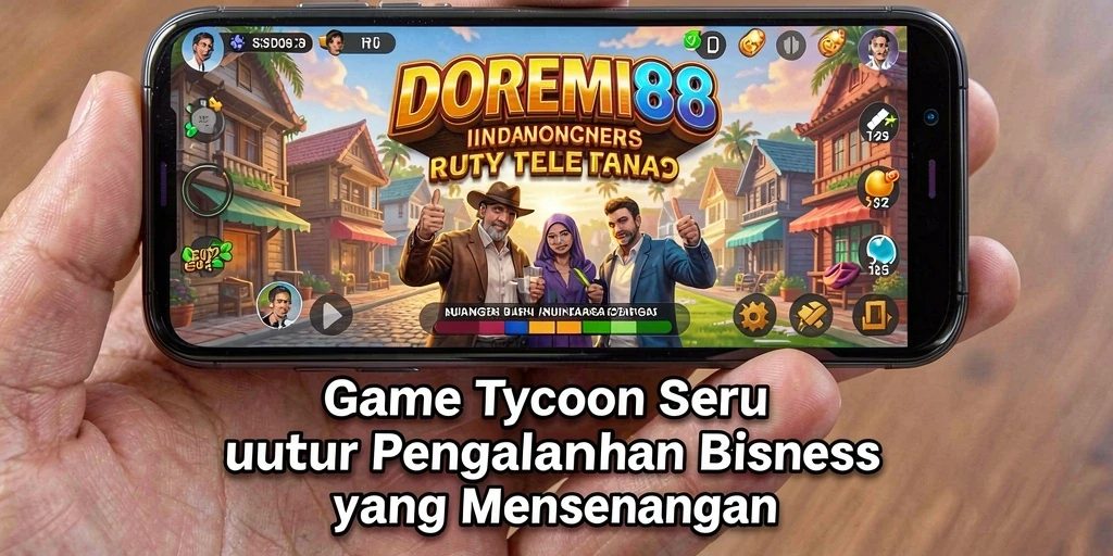 Gameplay DOREMI88 yang menampilkan pengelolaan dan pengembangan bisnis.