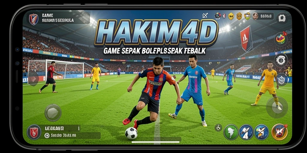 Tampilan gameplay HAKIM4D yang penuh aksi dan strategi sepak bola.
