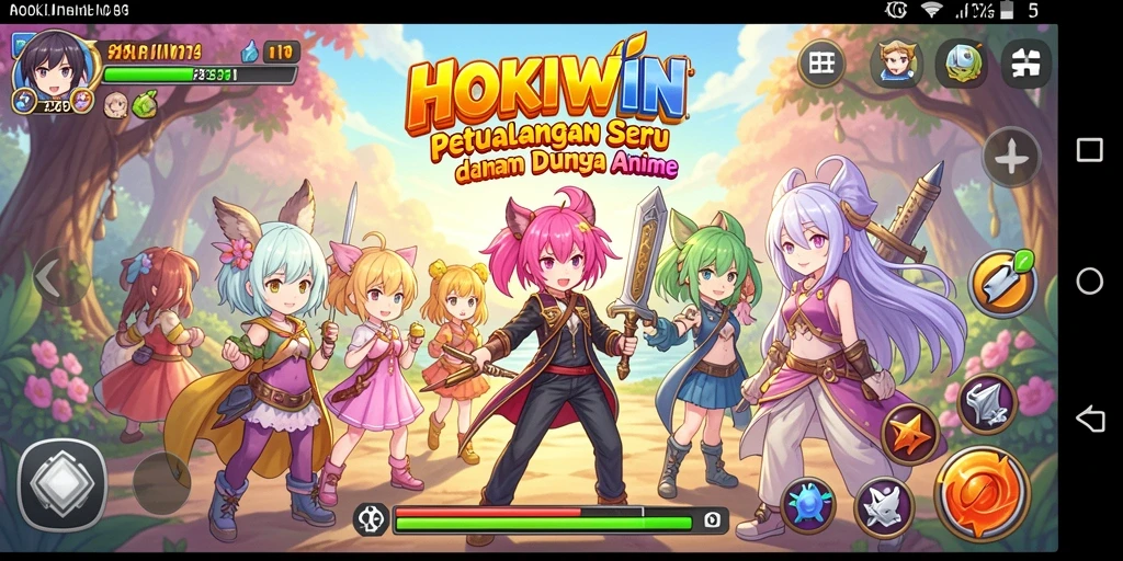 Screenshot HOKIWIN menampilkan aksi gameplay yang dinamis dan penuh warna.