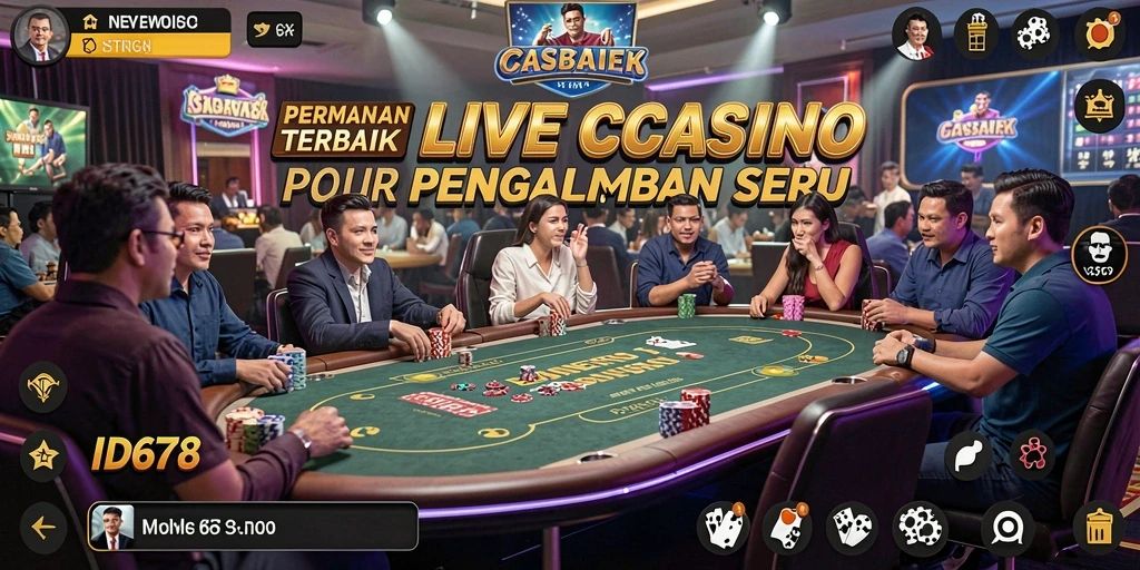 Screenshot gameplay Live Casino ID678 dengan dealer profesional dan suasana kasino yang nyata.