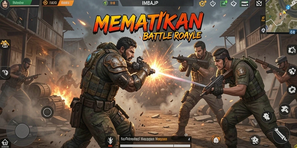 Tangkapan layar mengungkapkan aksi intens gameplay Battle Royale.