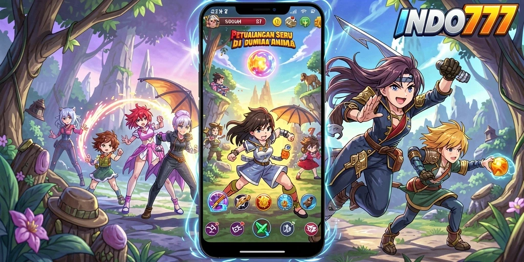 Tampilan gameplay seru dan karakter kartun menarik dari INDO777.