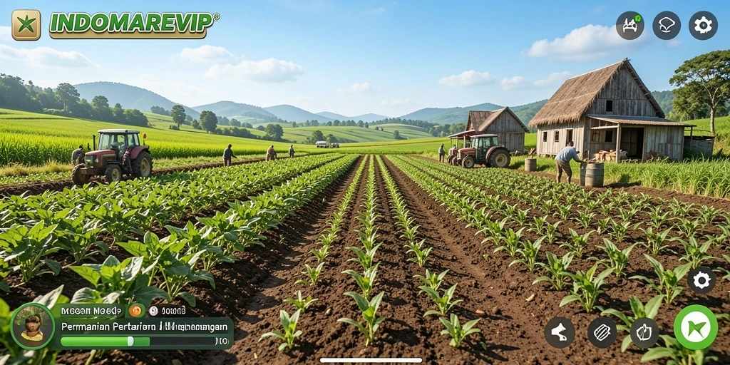 Tampilan menarik dari gameplay Farming di INDOMAREVIP.