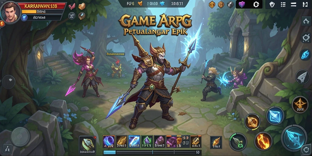 Tangkapan layar gameplay KARUN138 dengan aksi ARPG yang mendebarkan.