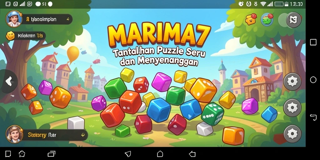 Tampilan screenshot gameplay <strong>MARIMA77</strong> yang menampilkan puzzle menarik.