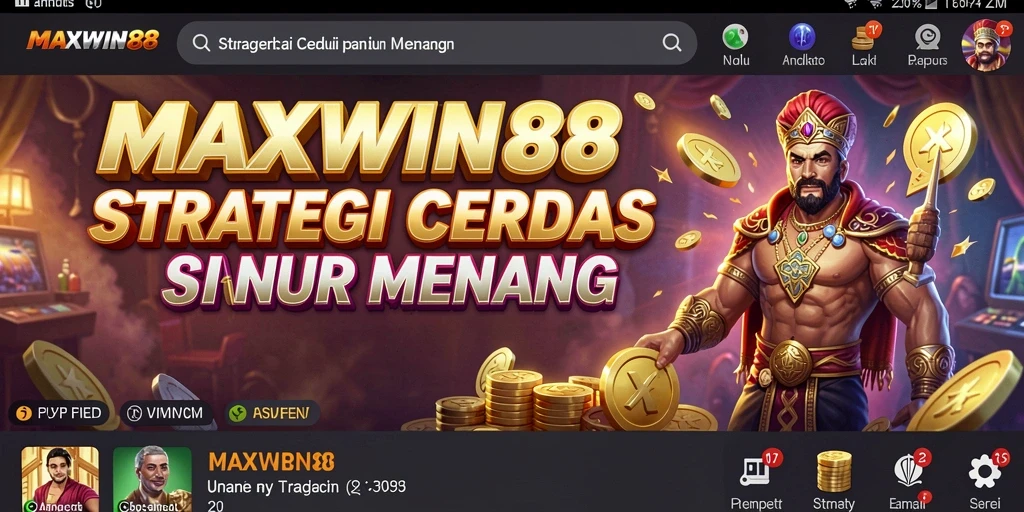 Tampilan gameplay strategis yang mendebarkan di MAXWIN88.