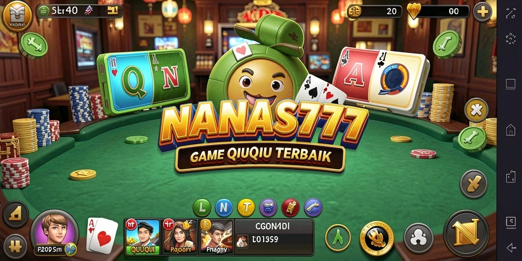 Tampilan gameplay seru NANAS777 saat bermain QiuQiu.
