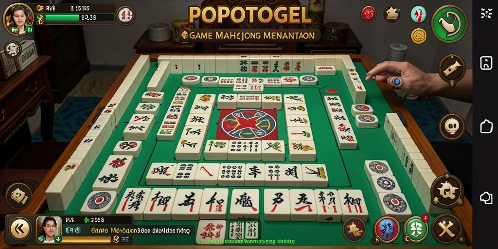 Screenshot permainan <strong>POPOTOGEL</strong> yang menunjukkan gameplay Mahjong yang seru.