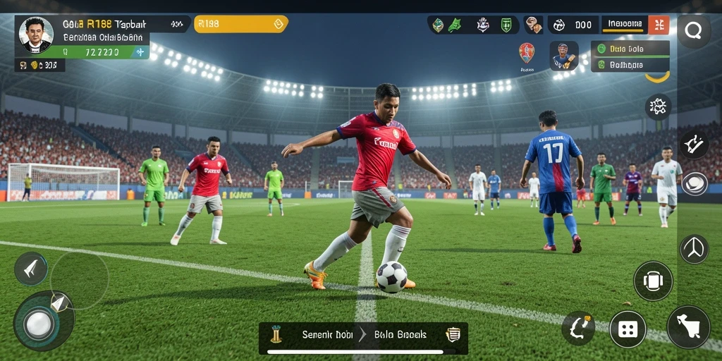 Screenshot RI188 menampilkan aksi sepak bola yang seru dan menarik.