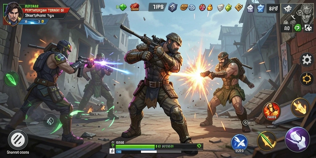 Screenshot gameplay RP8 menunjukkan duel karakter yang intens dan penuh aksi.