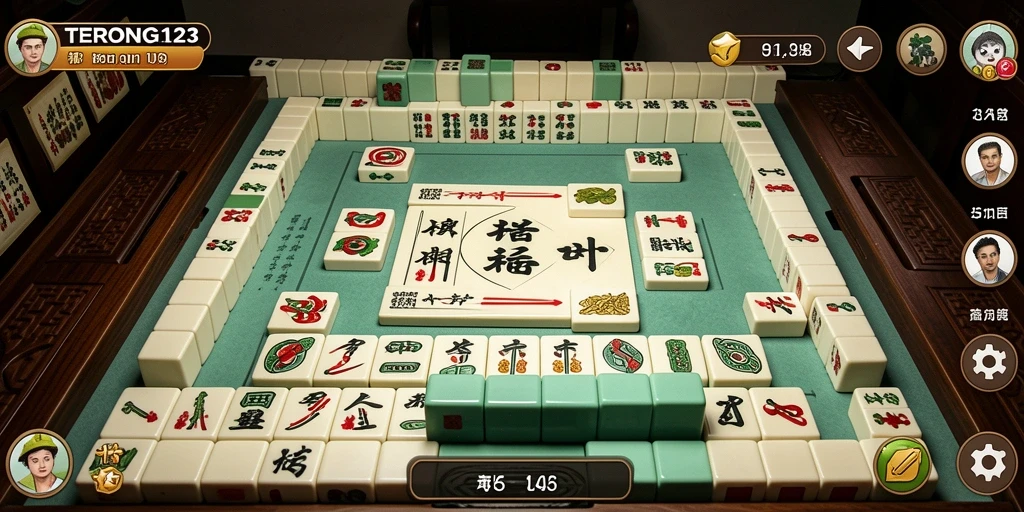 Screenshot gameplay <strong>TERONG123</strong> yang menampilkan keseruan permainan Mahjong.