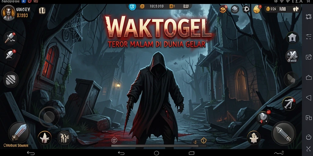 Tangkapan layar gameplay WAKTOGEL dengan suasana Horror yang mencekam.